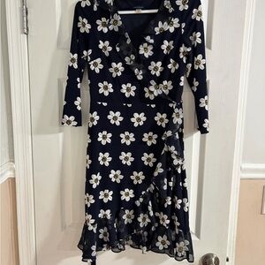 Tommy Hilfiger Navy Floral Midi Dress